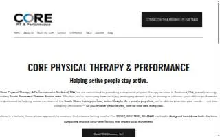 Core Physical Therapy & Performance website
