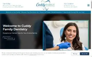 Cuddy Family Dentistry website