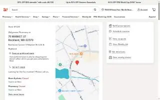 Walgreens Pharmacy of Rockland website