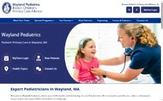 Wayland Pediatrics website