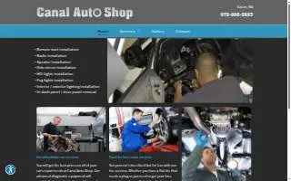 Canal Auto Shop website