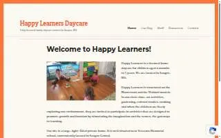 Happy Learners Daycare website