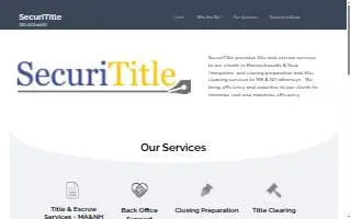SecuriTitle of Duxbury website