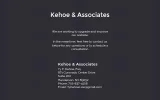 Christopher G. Kehoe, Attorney of Seekonk website