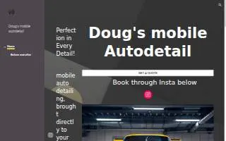 Doug's mobile AutoDetail website