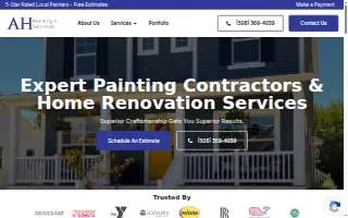 AH Painting & Services of Sharon website