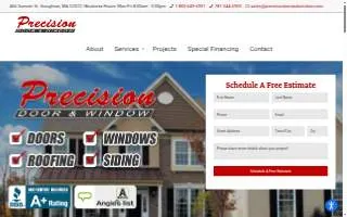 Precision Door and Window of Sharon website