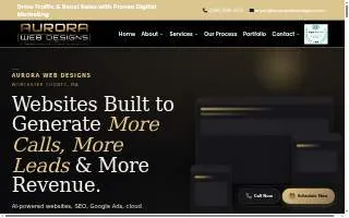 Aurora Web Designs website