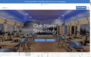 Club Pilates of Shrewsbury website