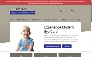 HB Eye Care Center website
