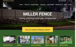 Miller Fence Co of Shrewsbury website