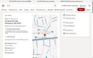 Walgreens of Shrewsbury website