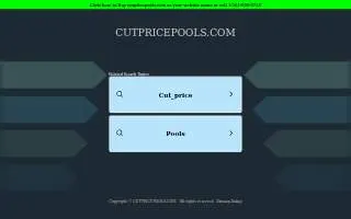 Cut Price Pools & Spas of Somerset website