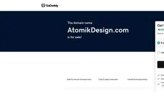 Atomik Design website
