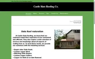 Castle slate roofing co. website