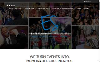 Entertainment Specialists website