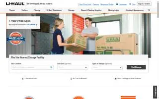 Self-Storage at U-Haul of Somerville website