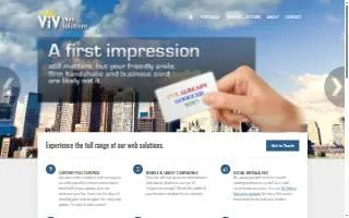 Viv Web Solutions website