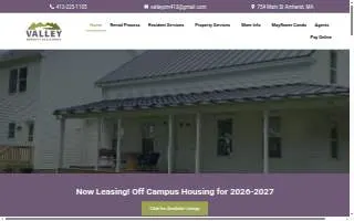 Valley Property Management of South Hadley website