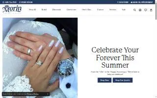 Morin Jewelers website