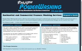 Paragon Power Washing website