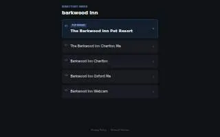 The Barkwood Inn Pet Resort of Southbridge website