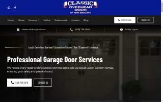 Classic Overhead Door of New England website