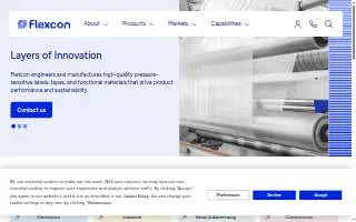 Flexcon Company, Inc. website