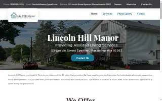 Lincoln Hill Manor Rest Home website