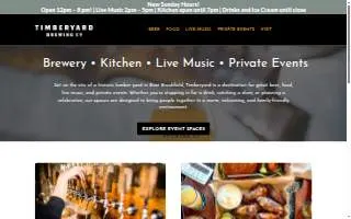 Timberyard Brewing Company website