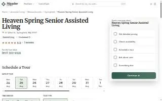 Heaven Spring Senior Assisted Living website