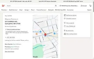 Walgreens Pharmacy of Springfield website