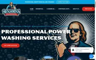 Benjamin’s Power Washing of Stoneham website