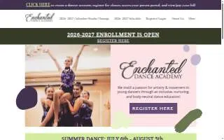 Enchanted Dance Academy website