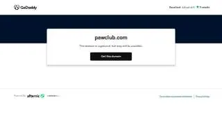Paws Club of Stoneham website