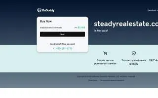 Steady Real Estate of Stoneham website