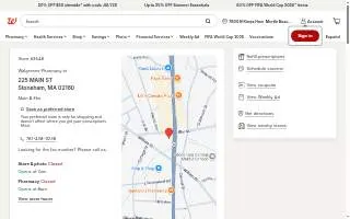 Walgreens of Stoneham website