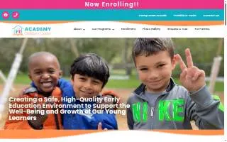 Academy Childcare Center website