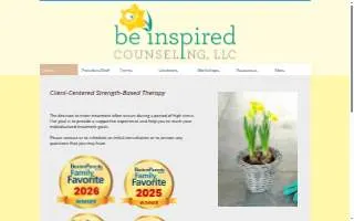 Be Inspired Counseling website