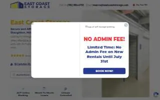 East Coast Storage of Stoughton website