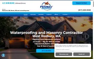 Fenway Masonry & Waterproofing, Chimney Repair, Basement Repair Boston of Stoughton website