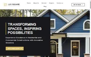 Lux Square Construction website