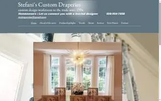 Stefanis Custom Draperies and Design website