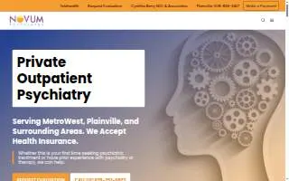 Novum Psychiatry website