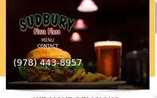 Sudbury Pizza Place website