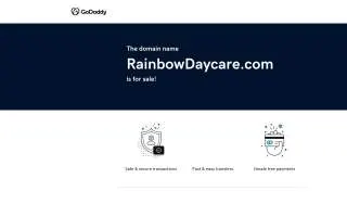 Rainbow Family Daycare website