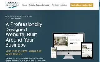 Seacoast Web Development of Swampscott website