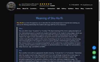Shuhari Dojo Martial Arts website