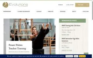 Evolutions Fitness Studio website
