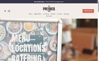 Pressed Cafe website